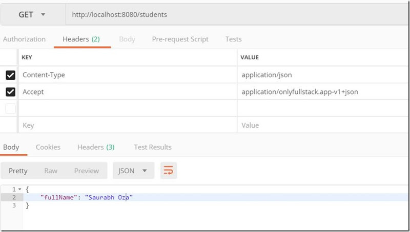 Part 4 - Spring Rest Versioning - Only Fullstack